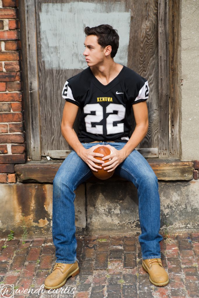 senior football player