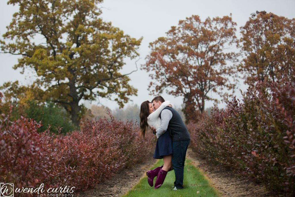 west michigan fall engagement photo