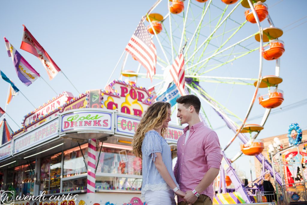 engagement session at carnival